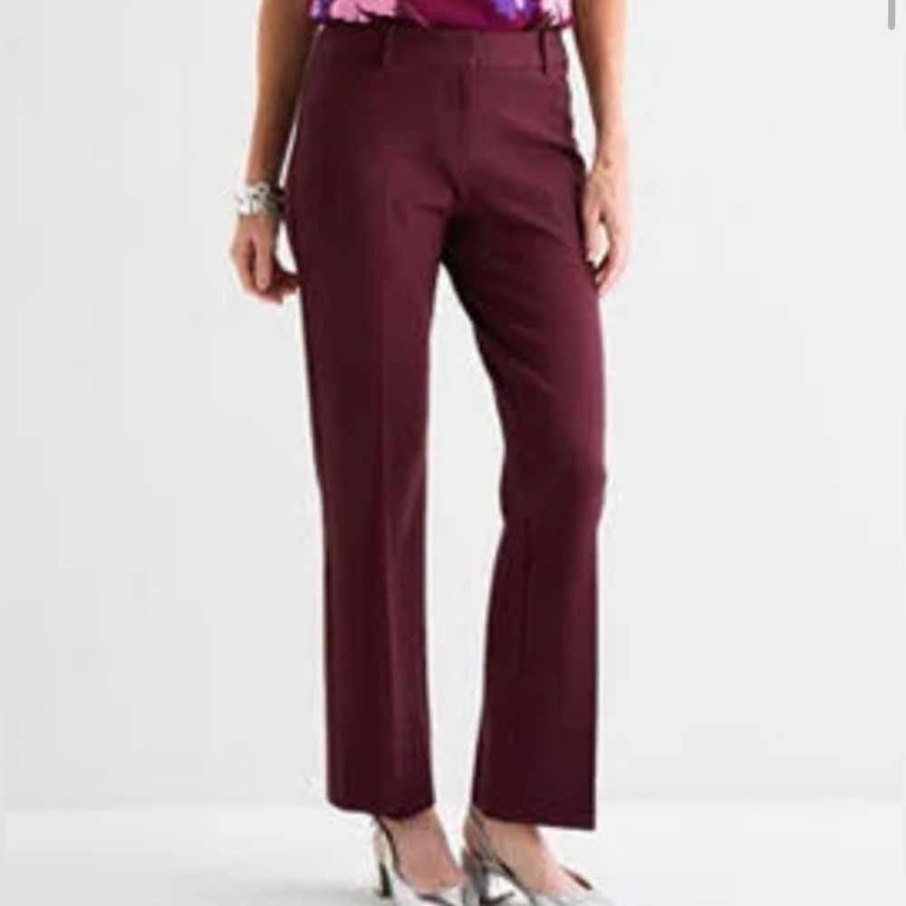 10/$13 NWT Amazon Essentials Women's Burgundy Pants 32”x34”
